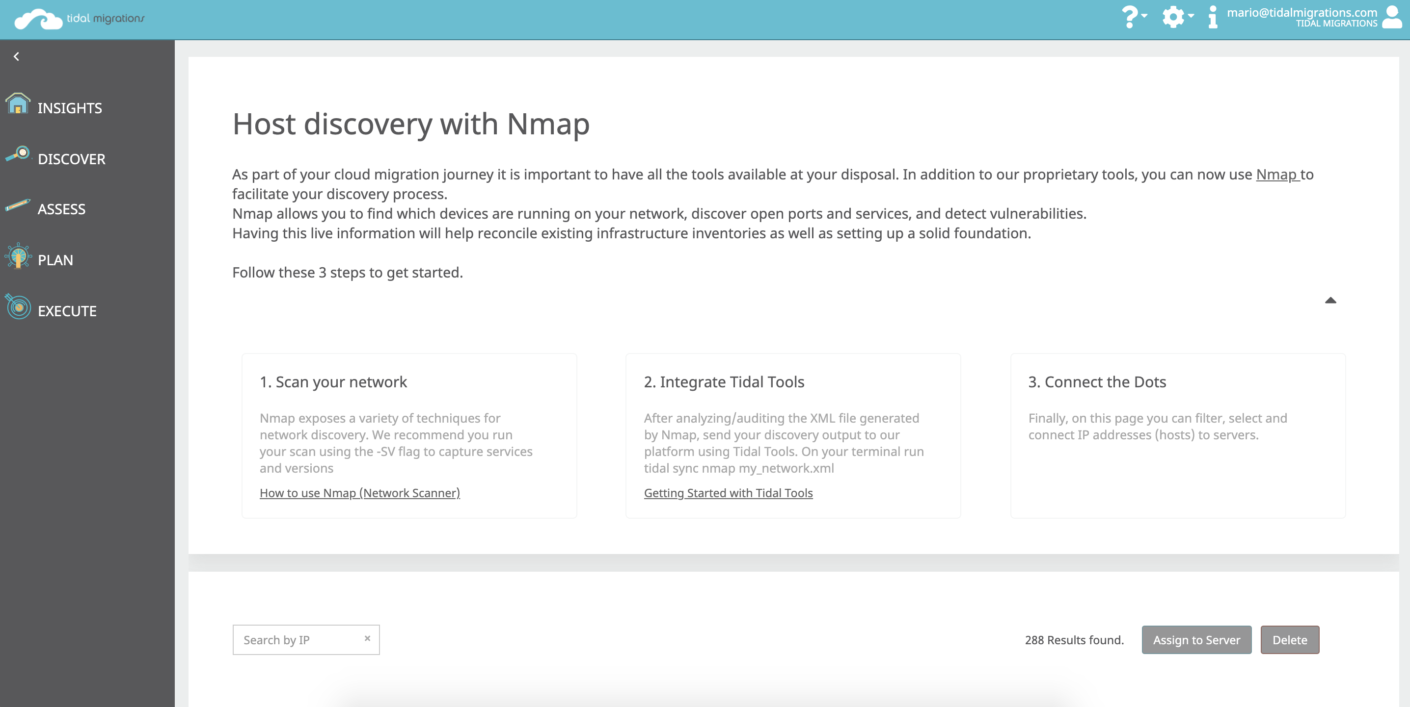 host discovery page
